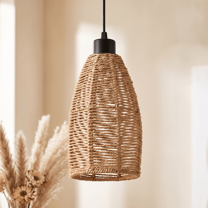 Suspension en Rotin Fuseau