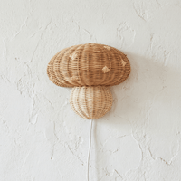 Applique Murale en Rotin Champignon pour Chambre Enfant
