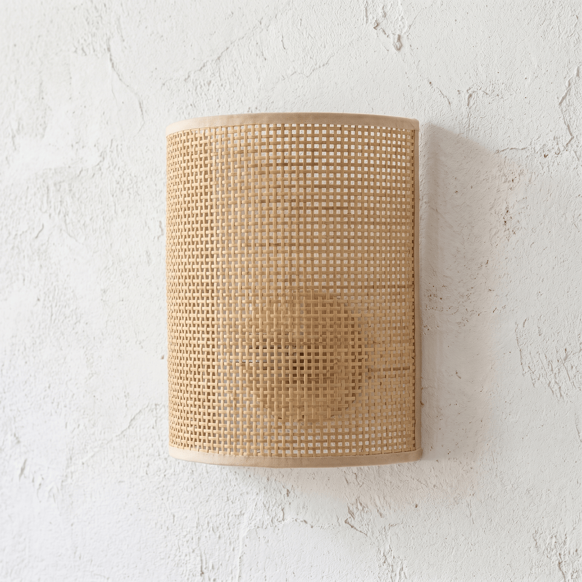 Applique Murale Rotin Demi-Cylindre