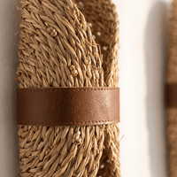 Applique Murale Rotin Demi-Lune Naturel