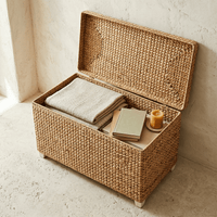 Banc Coffre Rotin Rectangulaire