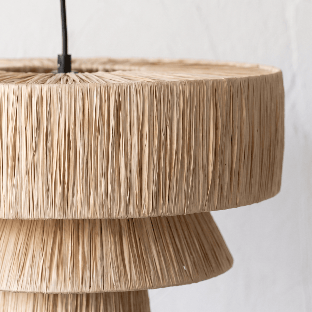 Grande Suspension en Rotin Champignon Architecturale