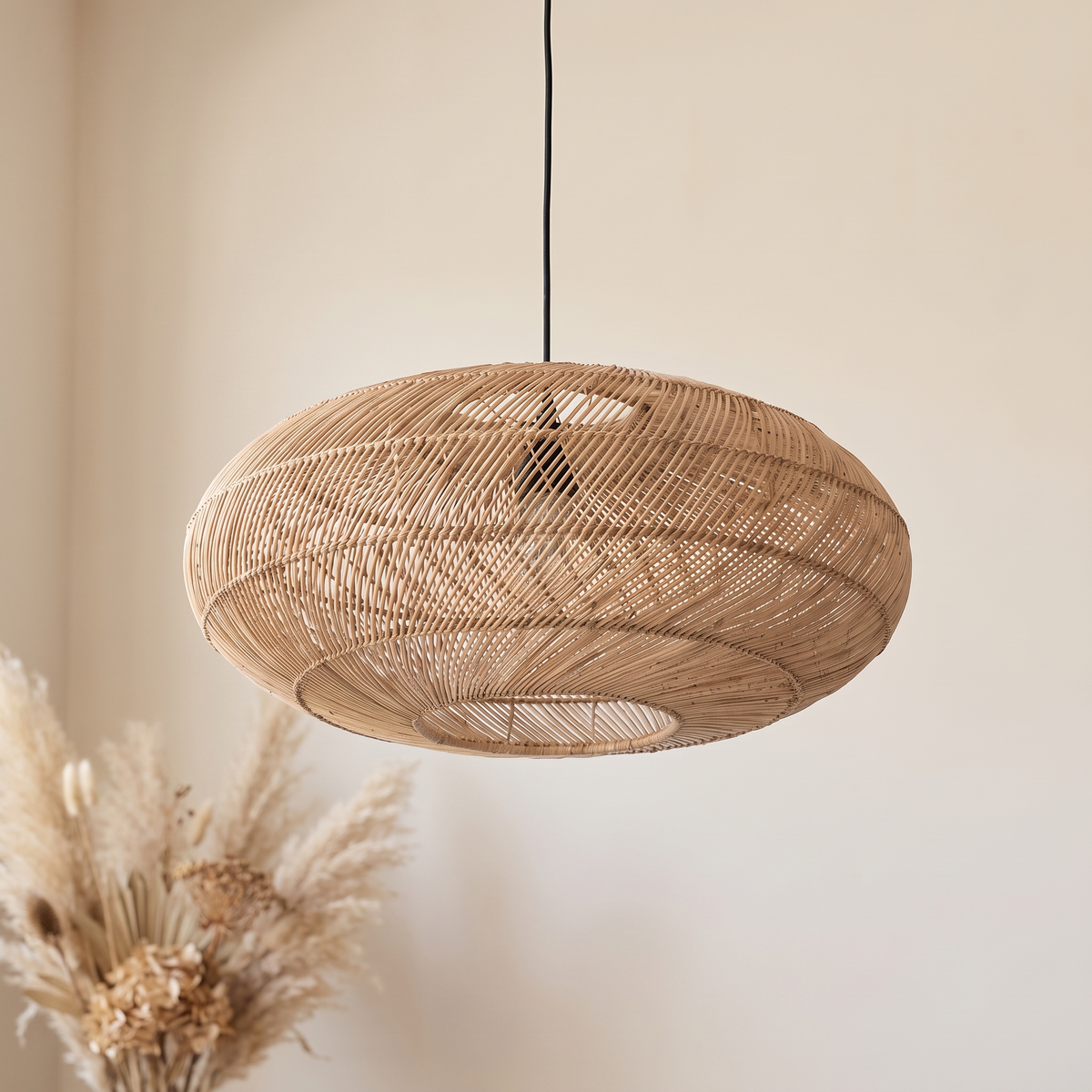Suspension en Rotin Soucoupe