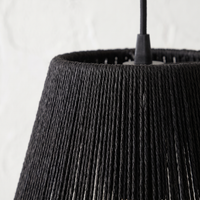 Suspension en Rotin Noir Petite Cloche