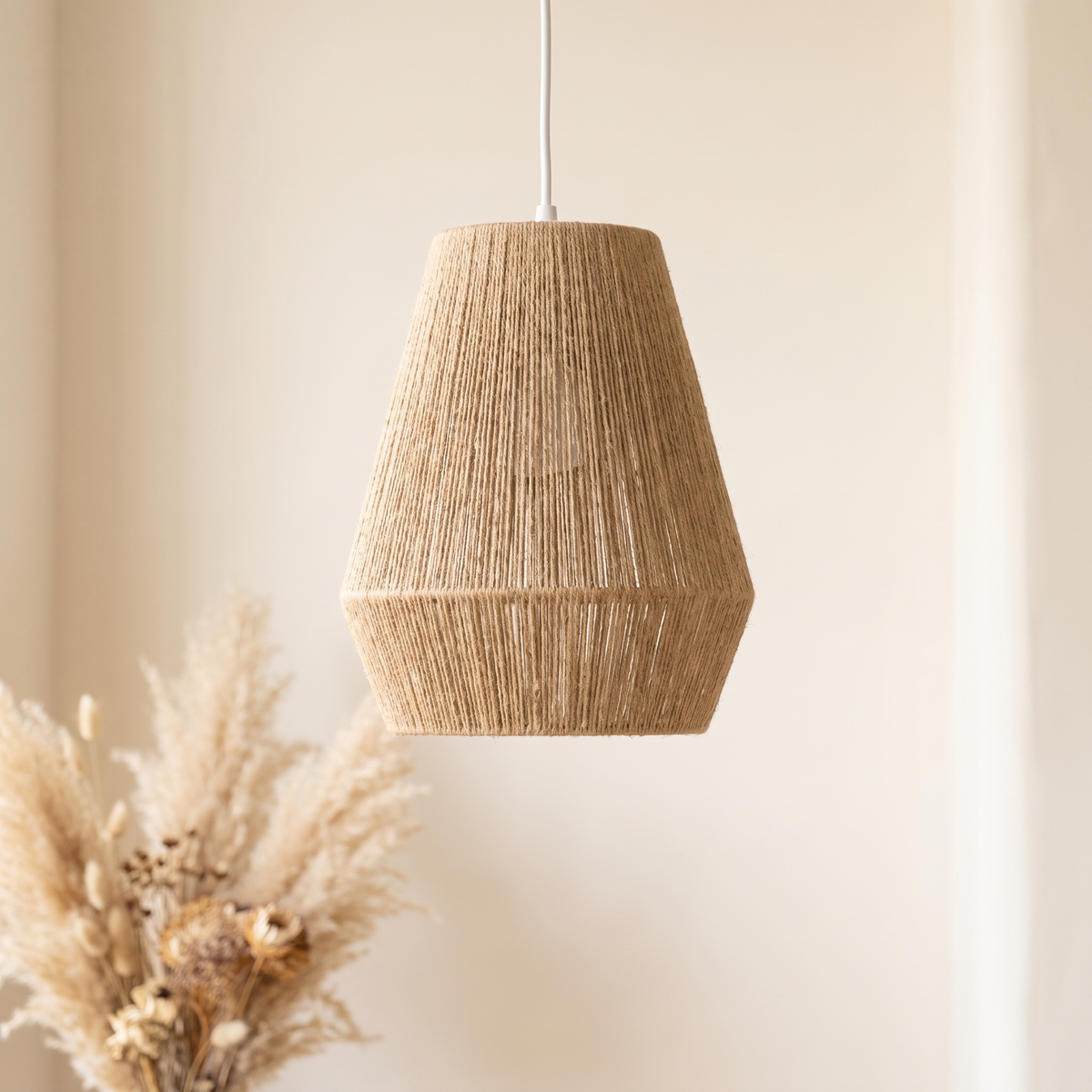 Suspension en Rotin Petite Cloche