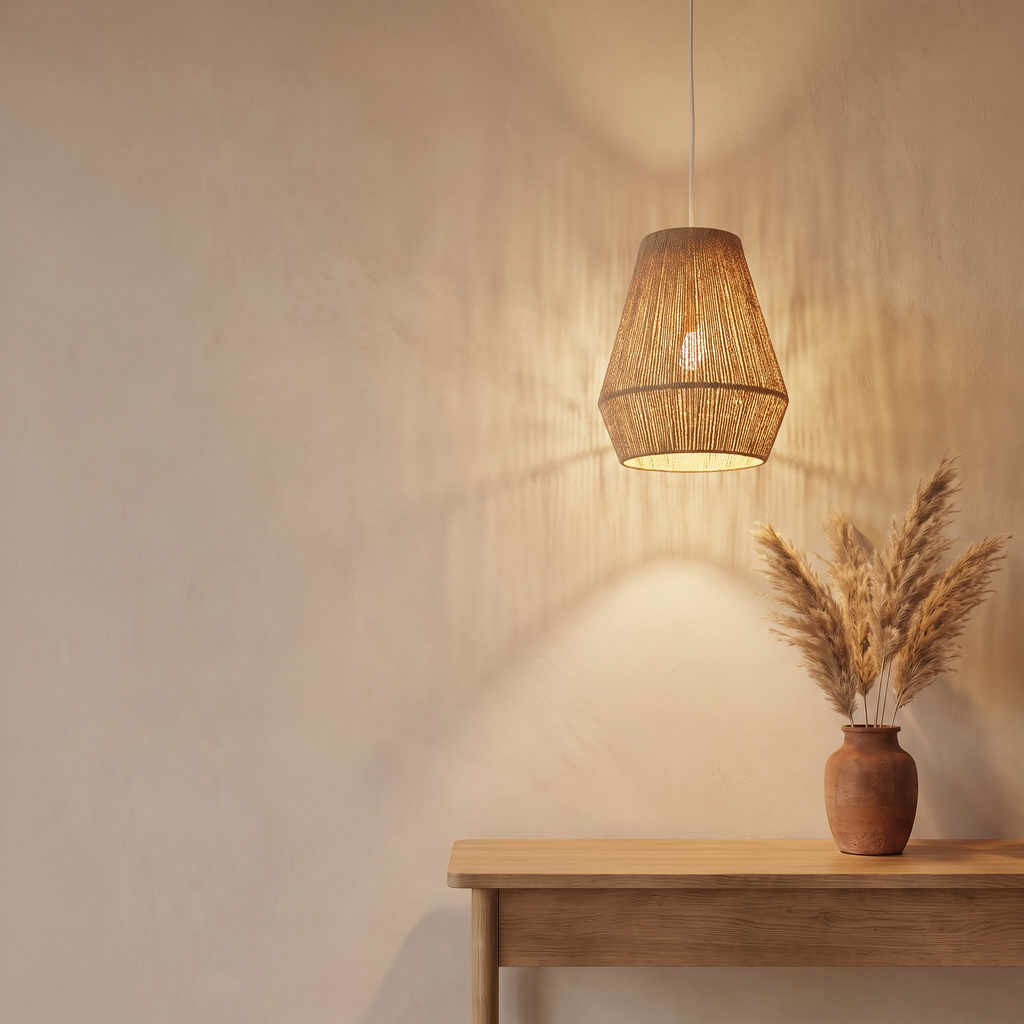 Suspension en Rotin Petite Cloche