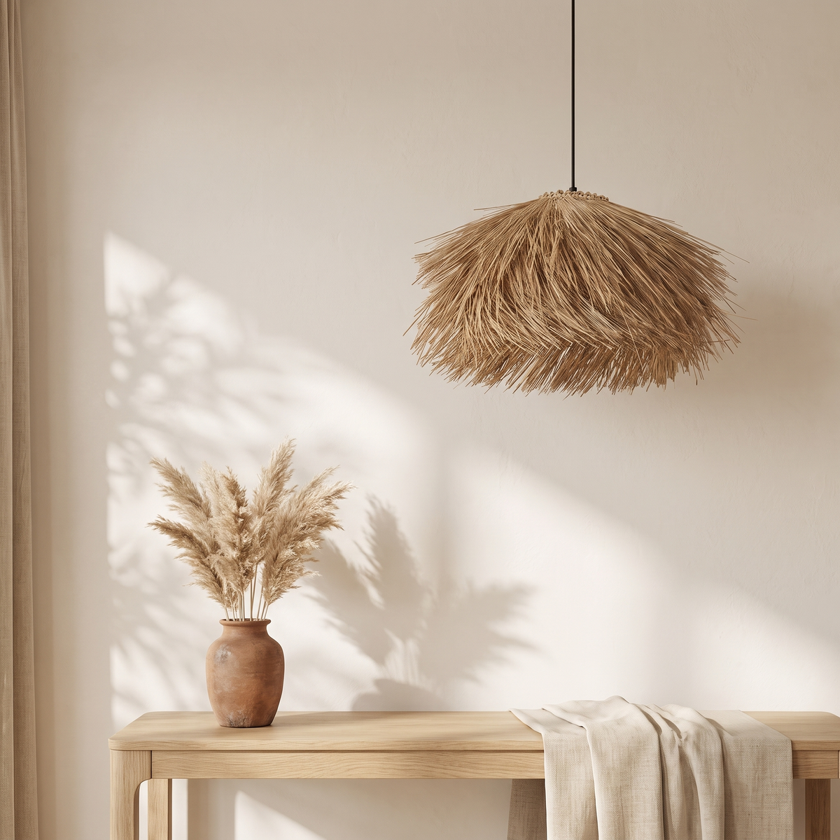 Suspension en Rotin Paille