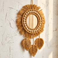 Miroir Bohème Rond Attrape-Rêve Macramé