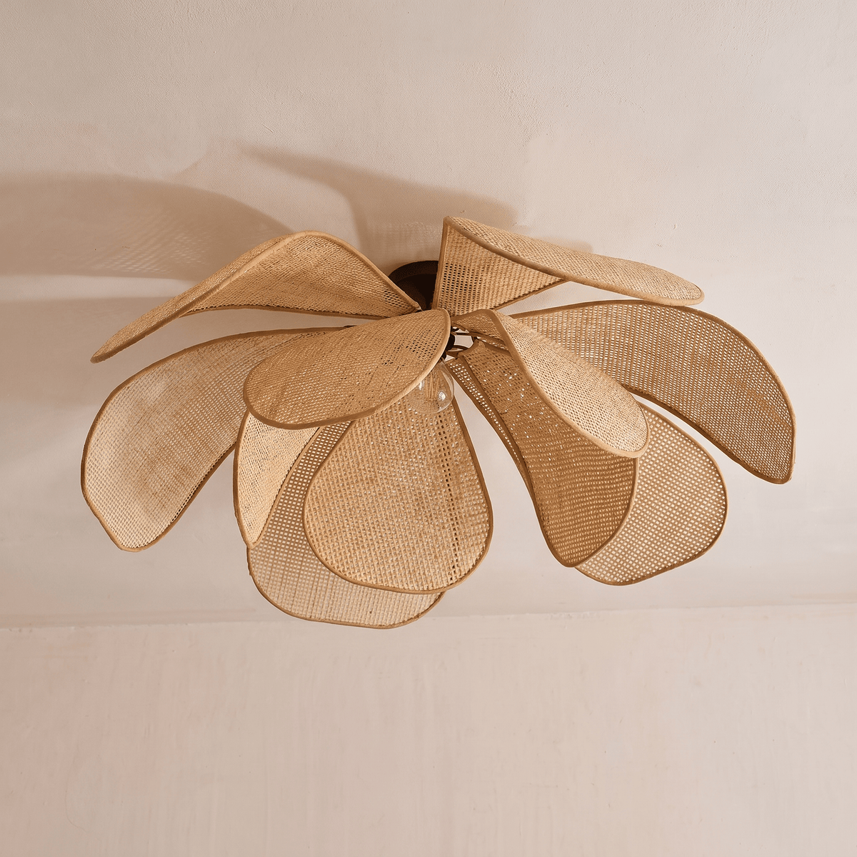 Plafonnier en Rotin Fleur