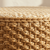 Pouf Rotin Rond Bas