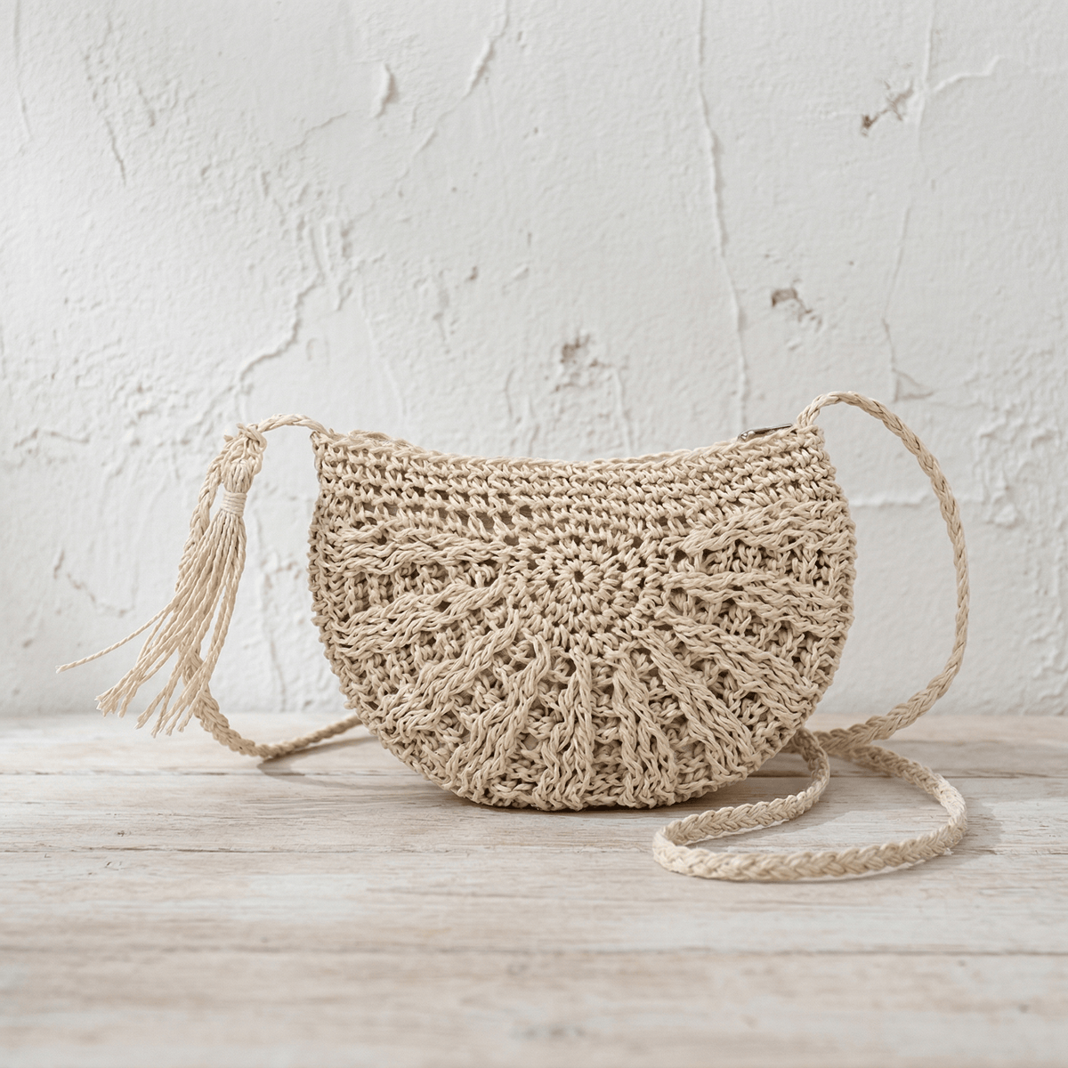 Sac Bandoulière Crochet Demi-Lune Bohème