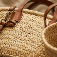 Sac Rotin Chic avec Anses Aspect Cuir