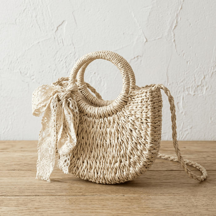 Sac Rotin Rond Noué Bohème
