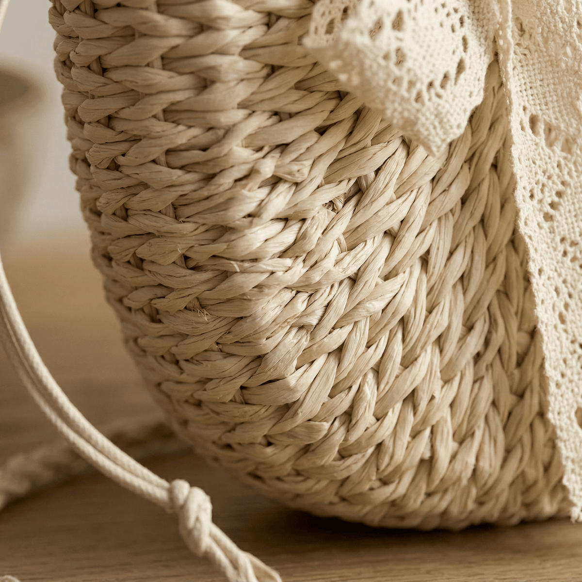 Sac Rotin Rond Noué Bohème
