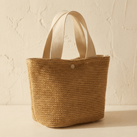 Sac Tote Rotin Structuré Anses Larges