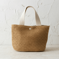 Sac Tote Rotin Structuré Anses Larges
