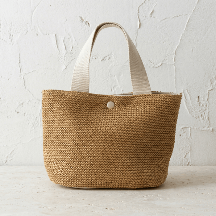 Sac Tote Rotin Structuré Anses Larges
