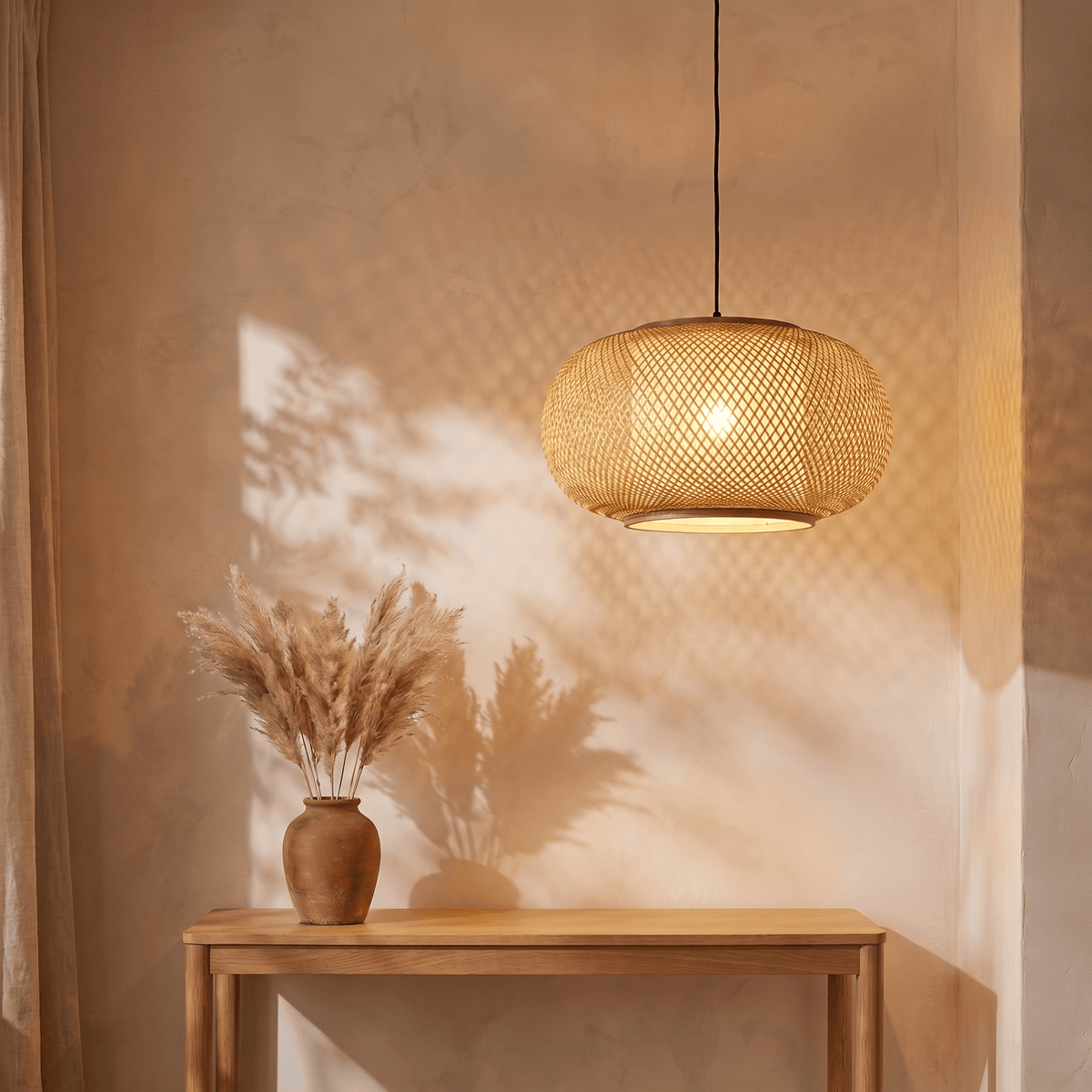 Suspension en Bambou Tambour
