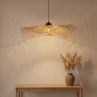 Suspension en Rotin Ailes avec Diffuseur Central