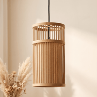Suspension en Rotin Bambou Lanterne