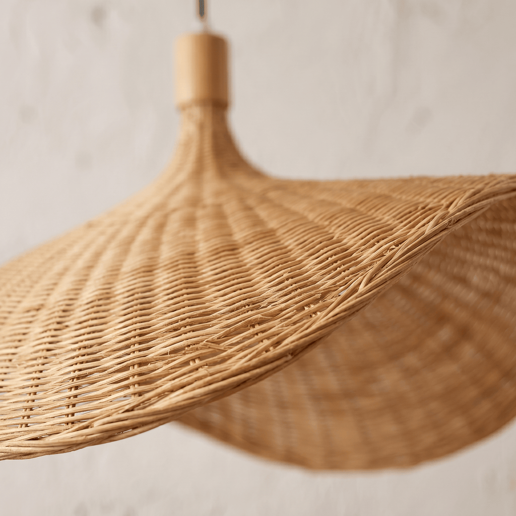 Suspension en Rotin Chapeau