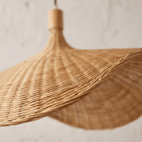 Suspension en Rotin Chapeau