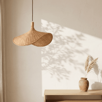 Suspension en Rotin Chapeau