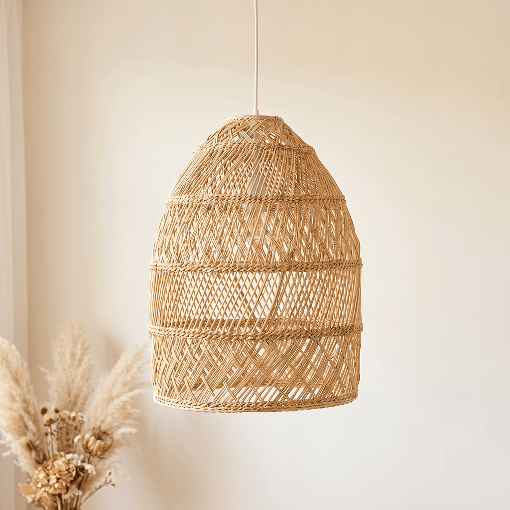 Suspension en Rotin Cloche