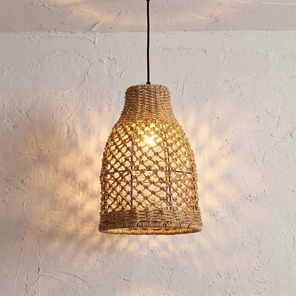 Suspension en Rotin Cloche Ventue