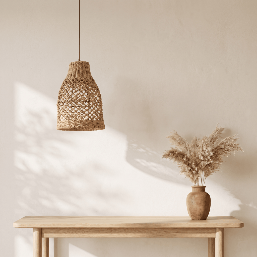 Suspension en Rotin Cloche Ventue