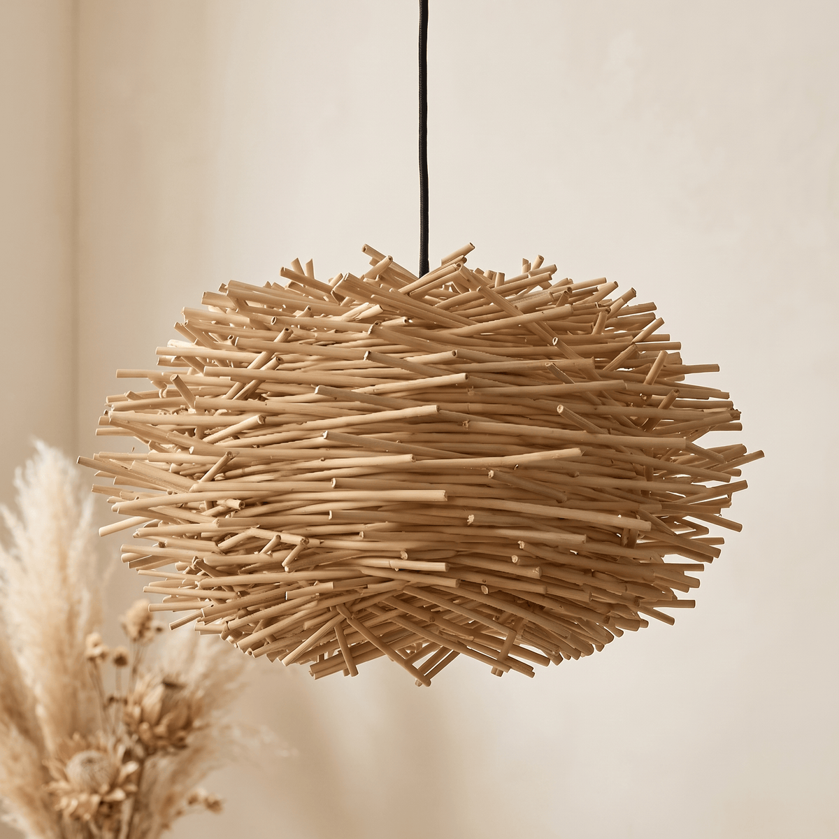 Suspension en Rotin Effet Nid