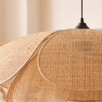 Suspension en Rotin Fleur