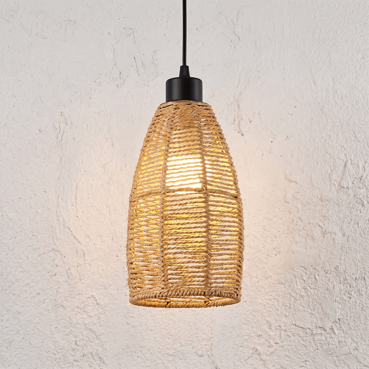 Suspension en Rotin Fuseau