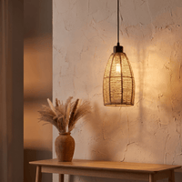 Suspension en Rotin Fuseau