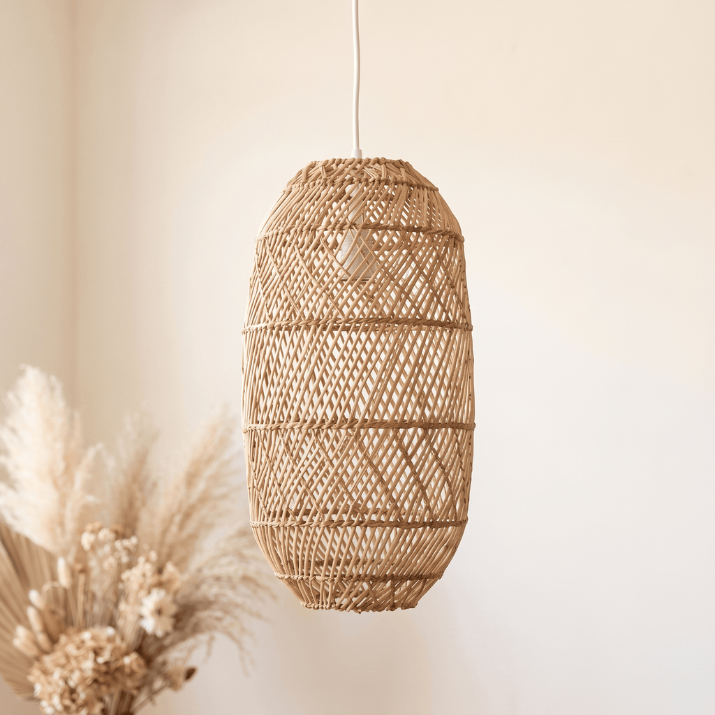 Suspension en Rotin Lanterne