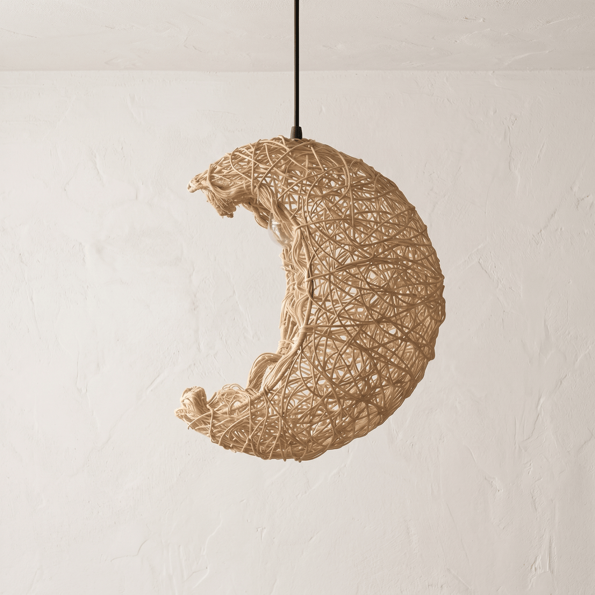 Suspension en Rotin Lune