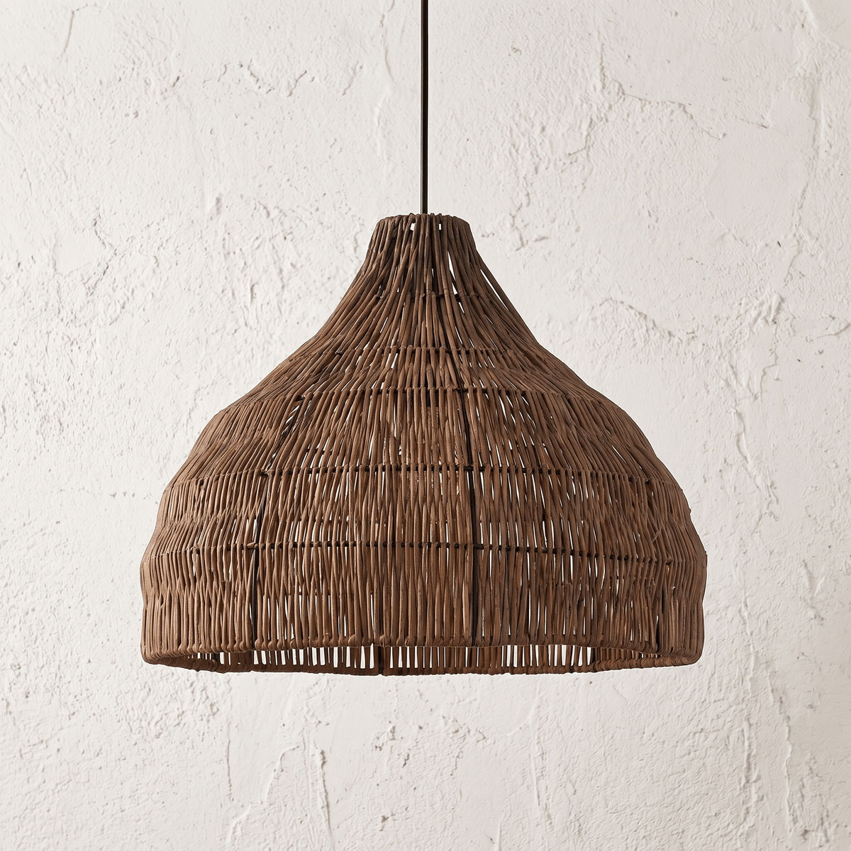 Suspension en Rotin Naturel Cloche Bohème