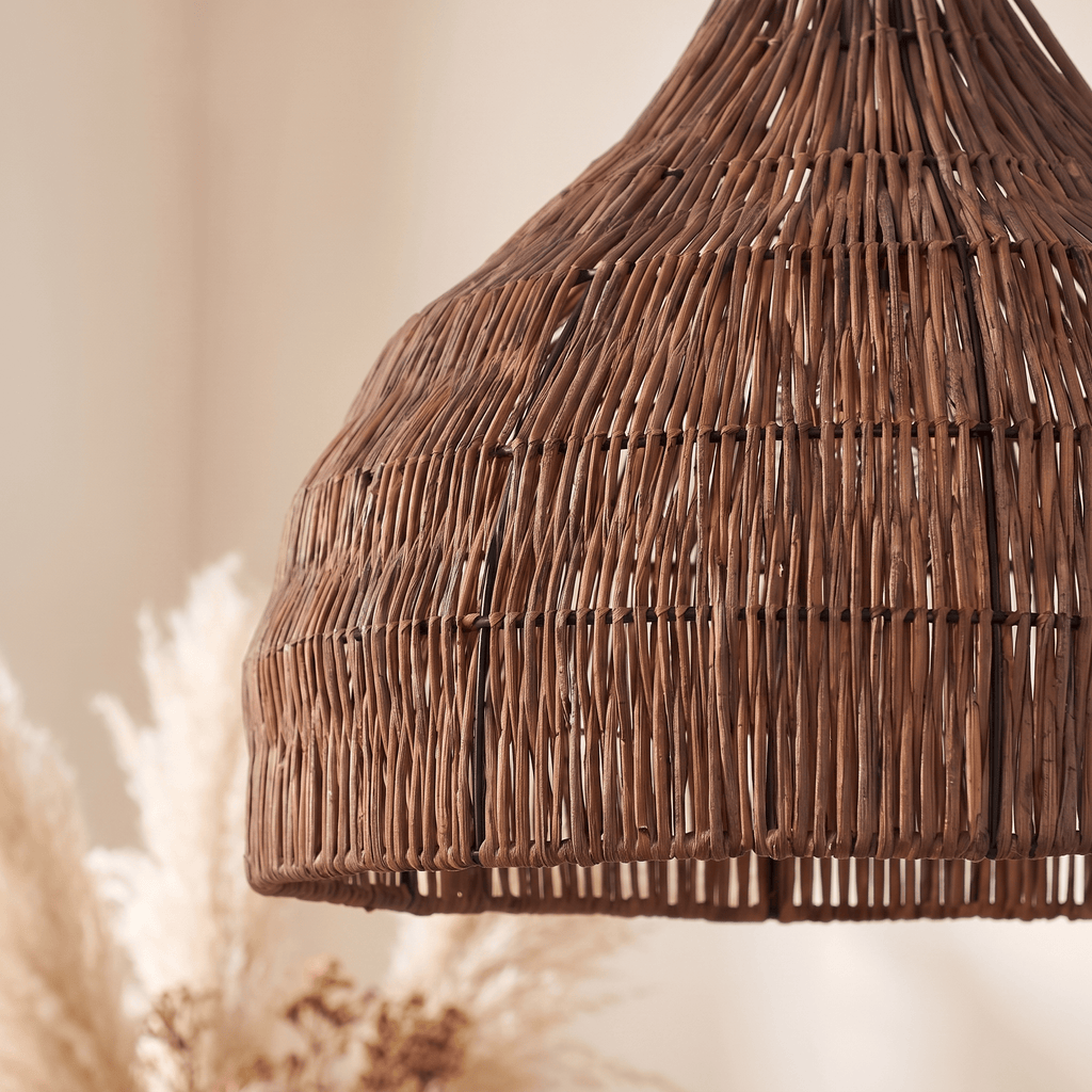 Suspension en Rotin Naturel Cloche Bohème