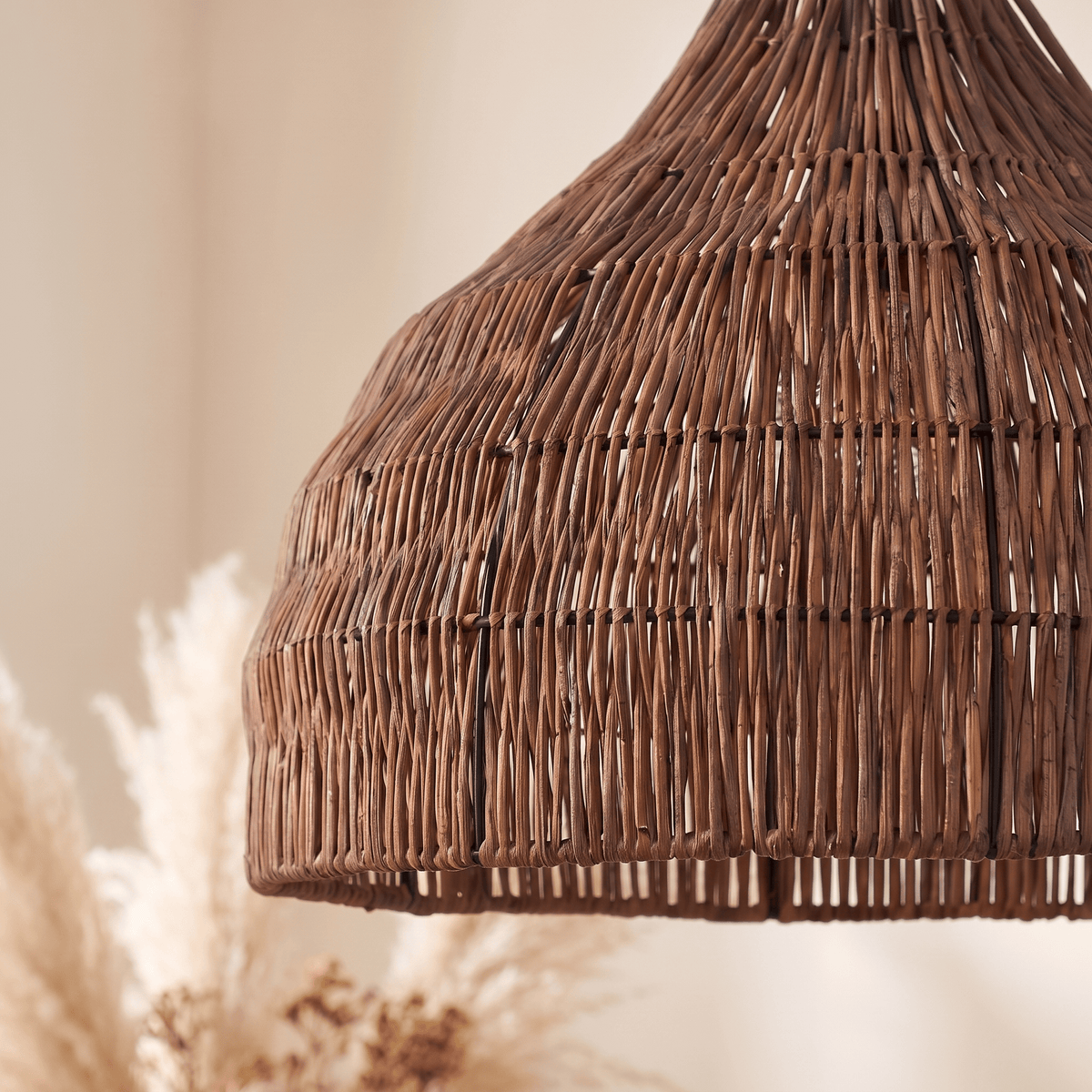 Suspension en Rotin Naturel Cloche Bohème