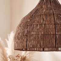Suspension en Rotin Naturel Cloche Bohème
