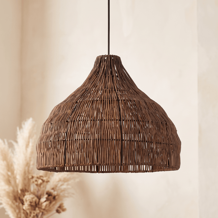 Suspension en Rotin Naturel Cloche Bohème