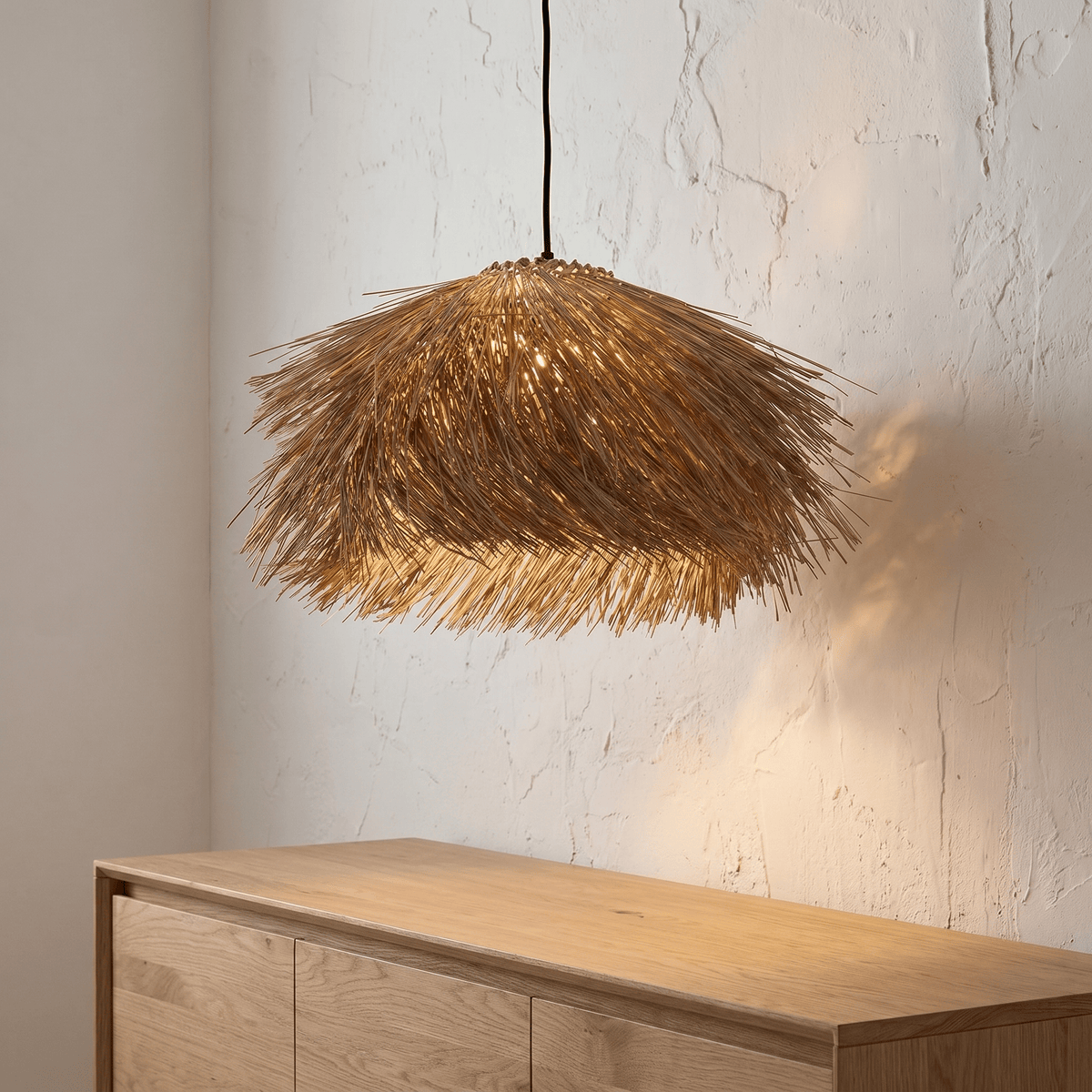 Suspension en Rotin Paille