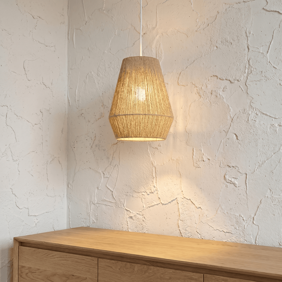 Suspension en Rotin Petite Cloche