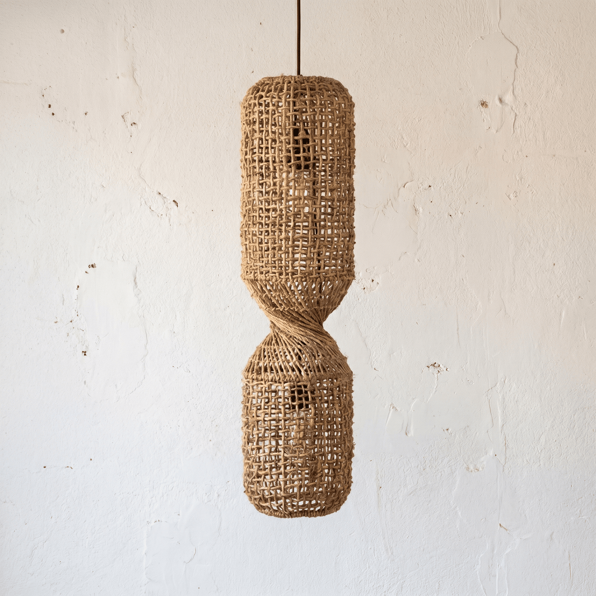 Suspension en Rotin Sablier