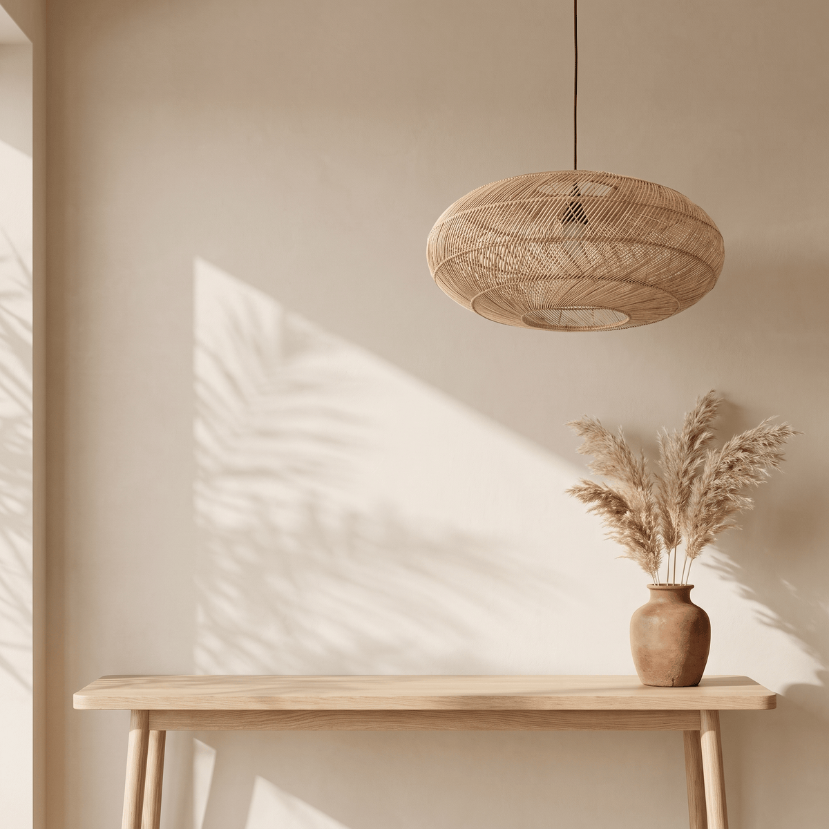 Suspension en Rotin Soucoupe