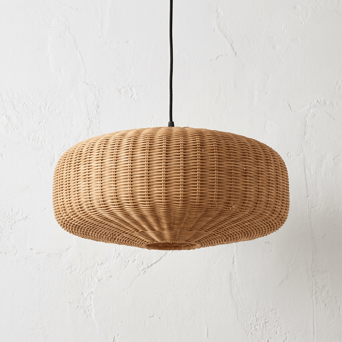 Suspension en Rotin Tambour Arrondi