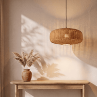 Suspension en Rotin Tambour Arrondi