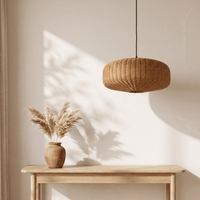 Suspension en Rotin Tambour Arrondi
