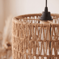 Suspension en Rotin Tambour Droit