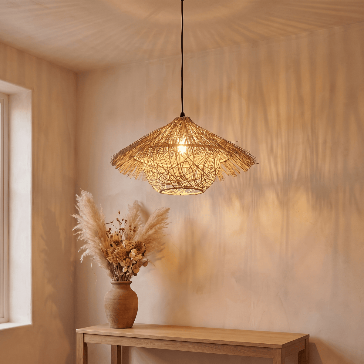 Suspension Rotin Capeline Sauvage